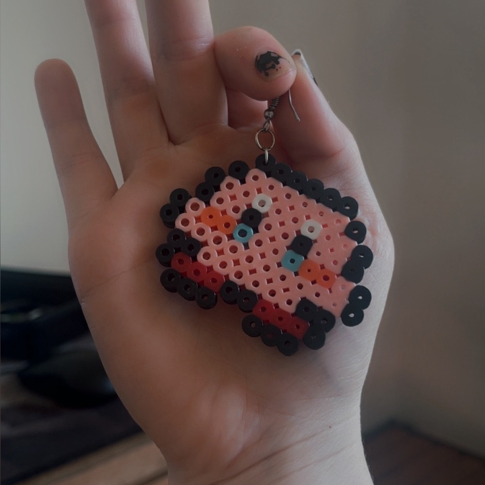 Starbound Snack King Pixel Kirby Earrings